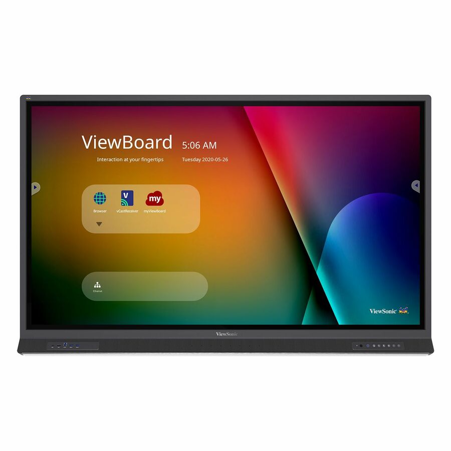 ViewSonic ViewBoard IFP6552-1TAA - 4K TAA Compliant Interactive Display with Integrated Software - 400 cd/m2 - 65" - 65" LCD - Touchscreen - 3840 x 2160 - 350 Nit - USB - HDMI - VGA - TAA Compliant