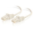 C2G 10ft Cat6 Snagless Unshielded (UTP) Slim Ethernet Cable - Cat6 Network Patch Cable - PoE - White