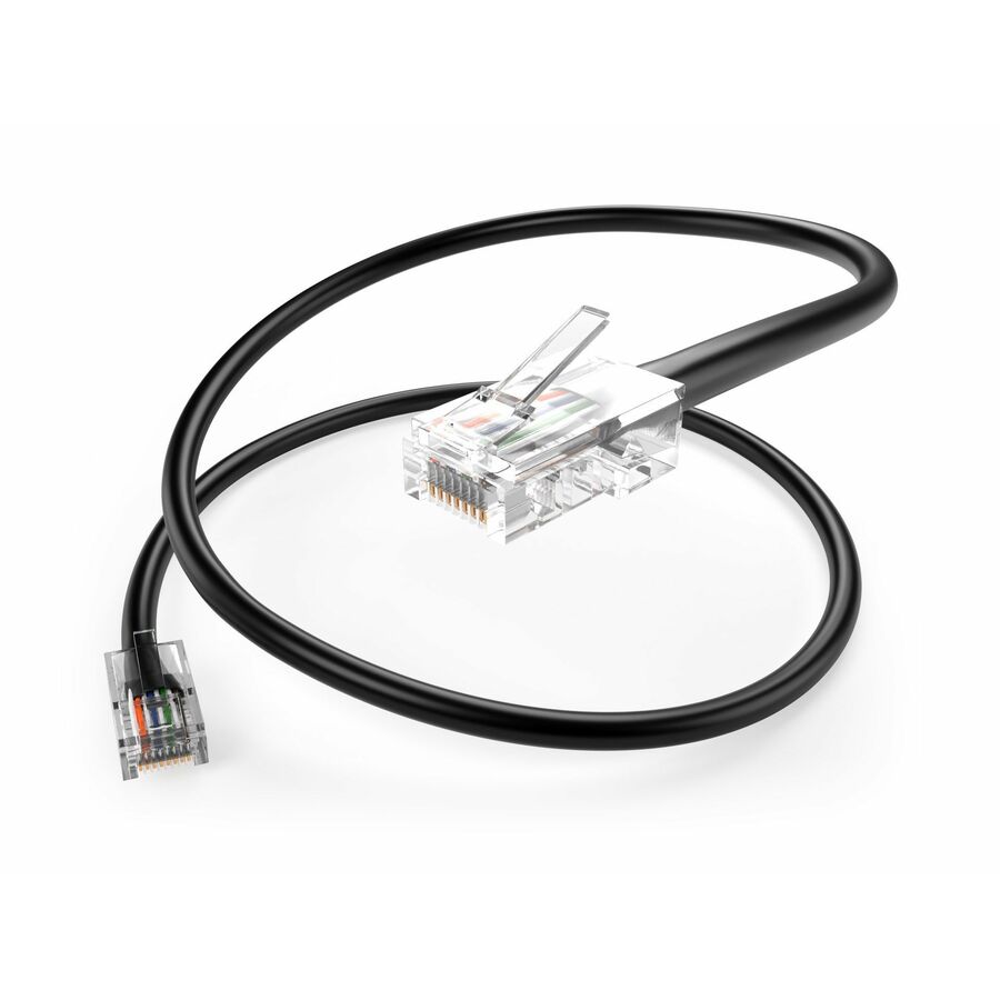 Unirise Cat.5e Patch UTP Network Cable - 10 ft Category 5e Network Cable for Network Device - First End: 1 x RJ-45 Network - Male - Second End: 1 x RJ-45 Network - Male - Patch Cable - Black