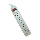 Weltron 6 Outlet Plastic Surge Protector w/ 15ft Cord