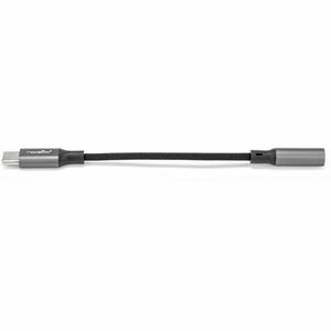 Rocstor Premium USB-C to Hi-Res 3.5mm Audio Adapter DAC 44.1/48/96KHz Sample Rate - 9.45" Mini-phone/USB-C Data Transfer Cable for Headphone, Headset, Speaker, Microphone, Computer, iPad - First End: 1 x USB Type C - Male - Second End: 1 x 6-pin Mini-phone Audio - Female - Black - 1