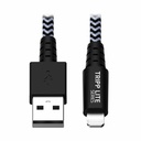 Eaton Tripp Lite Series Heavy-Duty USB-A to Lightning Sync/Charge Cable, MFi Certified - M/M, USB 2.0, 3 ft. (0.91 m)