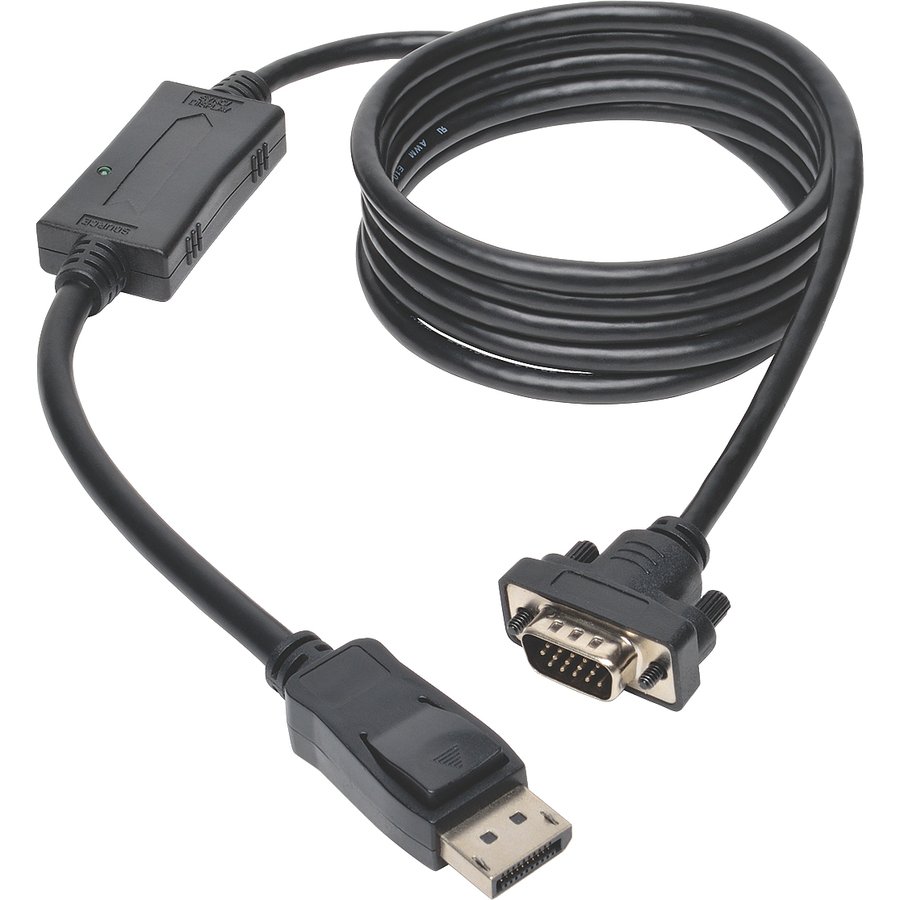 Tripp Lite by Eaton 6ft DisplayPort to VGA / DP to VGA Adapter Active Converter with Latches to HD15 DPort 1.2 M/M