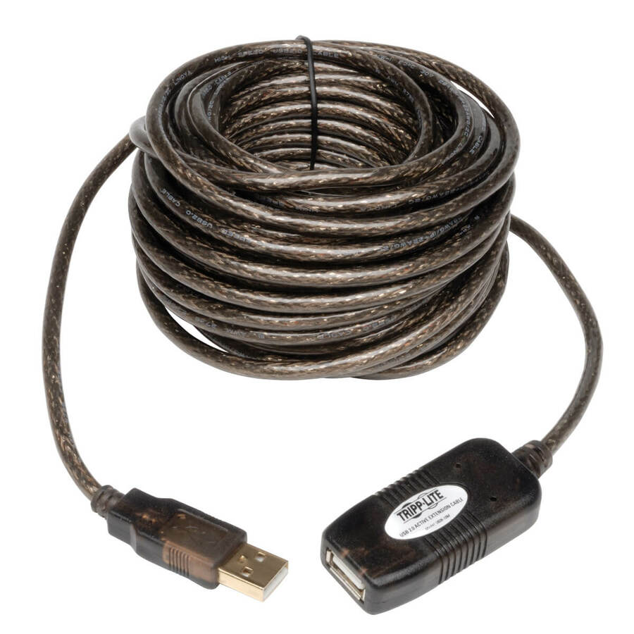Tripp Lite by Eaton 10M USB 2.0 Hi-Speed Active Extension Repeater Cable USB-A M/F 3 33ft 10 Meter