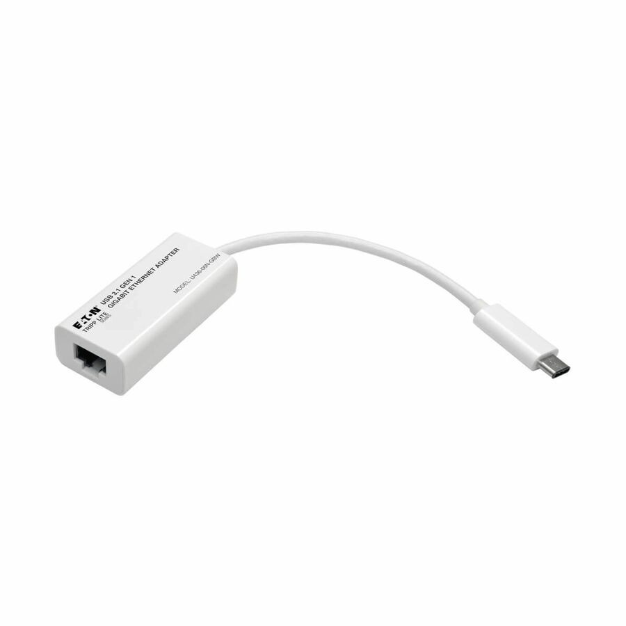 Eaton Tripp Lite Series USB-C to Gigabit Network Adapter, Thunderbolt 3 Compatibility - White