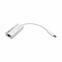 Eaton Tripp Lite Series USB-C to Gigabit Network Adapter, Thunderbolt 3 Compatibility - White