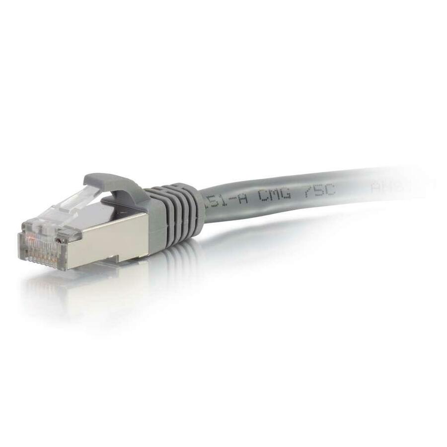 C2G-25ft Cat6 Snagless Shielded (STP) Network Patch Cable - Gray