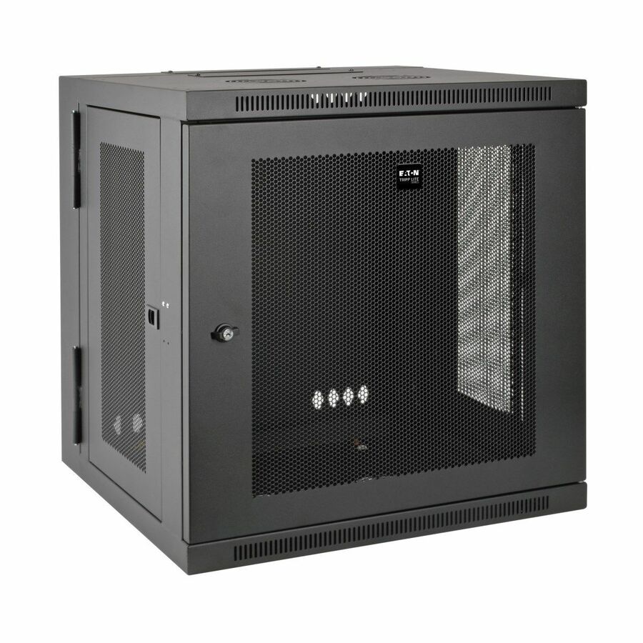 Tripp Lite by Eaton SmartRack 12U Low-Profile Switch-Depth Wall-Mount Small Rack Enclosure Hinged Back