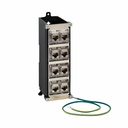 Eaton Tripp Lite Series 8-Port Metal Shielded DIN-Rail Mount Preloaded Keystone Patch Panel with Grounding, Black/Silver, TAA