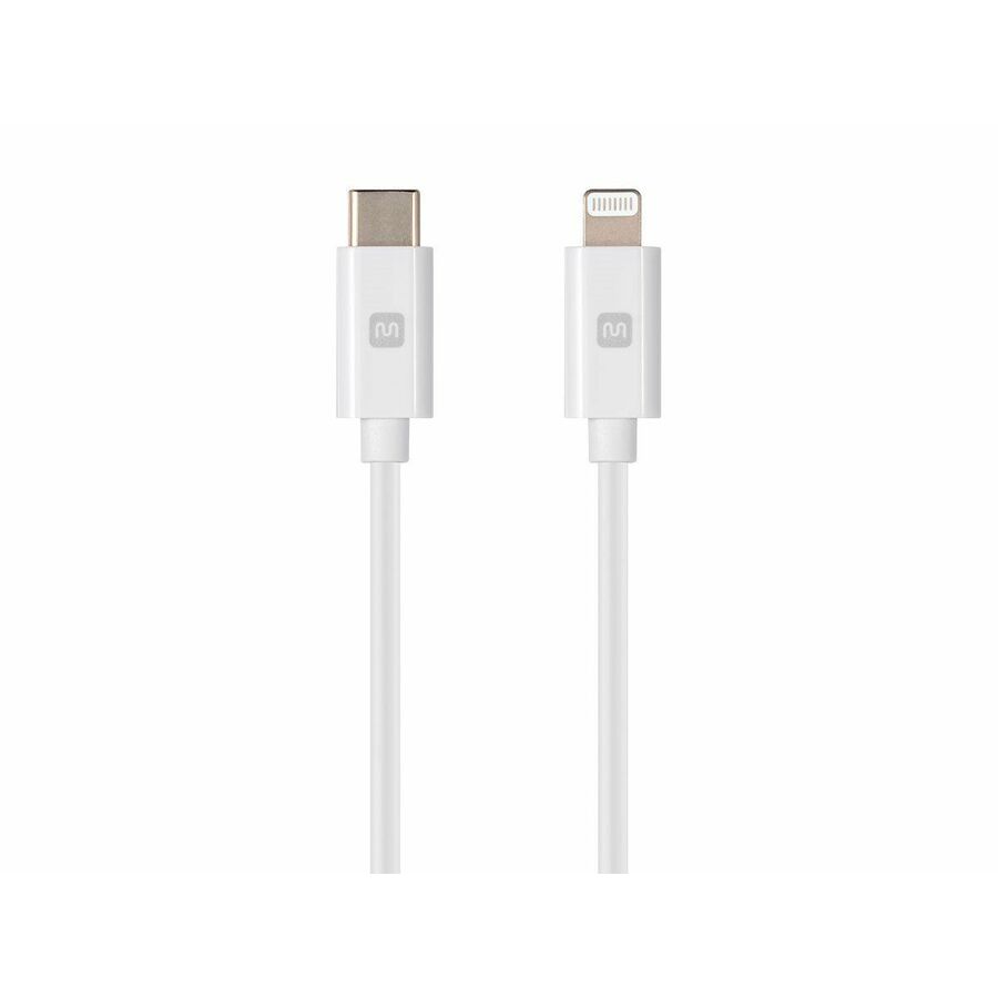 Monoprice Essential Apple MFi Certified Lightning to USB-C Charging Cable - 1.5ft, White
