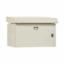 Tripp Lite by Eaton SmartRack Industrial Enclosure with Lock - NEMA 3R, Wall Mount, Metal Construction, Internal Fans, 20.5 in. Depth, 6U, Gray