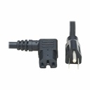 Eaton Tripp Lite Series Power Cord, NEMA 5-15P to Right-Angle C15 - Heavy-Duty, 15A, 125V, 14 AWG, 8 ft. (2.43 m), Black