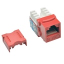 Tripp Lite by Eaton Cat6/Cat5e 110 Style Punch Down Keystone Jack - Red 25-Pack TAA