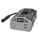 Tripp Lite by Eaton 200W PowerVerter Ultra-Compact Car Inverter with Outlet and 2 USB Charging Ports