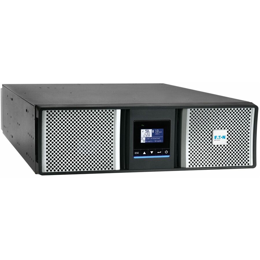 Eaton 9PX G2 6000VA 5400W 208V Online Double-Conversion UPS - L6-30P or Hardwired Input, 6 C39 and 6 C13 Outlets, Cybersecure Network Card, Extended Run, 3U Rack/Tower