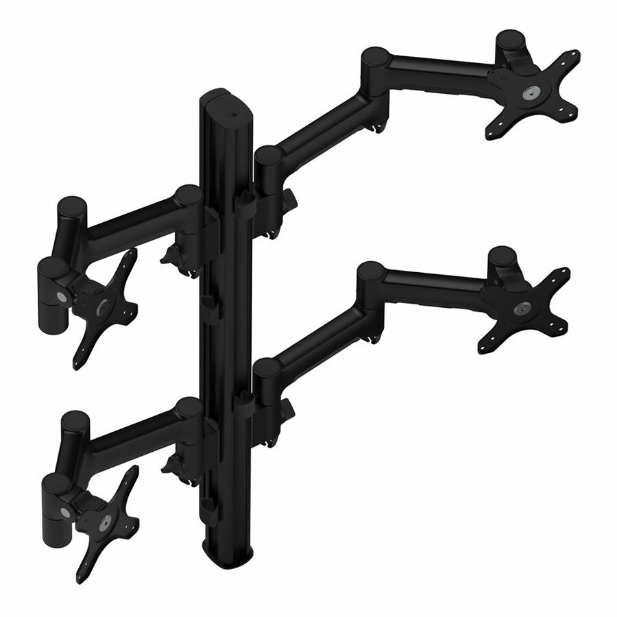 Atdec AWMS-4-4675 Mounting Arm for Monitor, Flat Panel Display, Curved Screen Display - Black