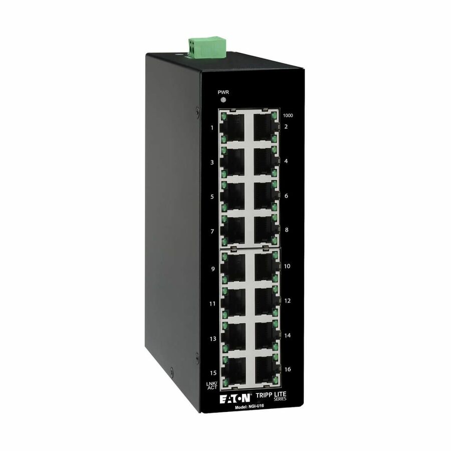 Tripp Lite by Eaton 16-Port Unmanaged Industrial Gigabit Ethernet Switch - 10/100/1000 Mbps DIN Mount