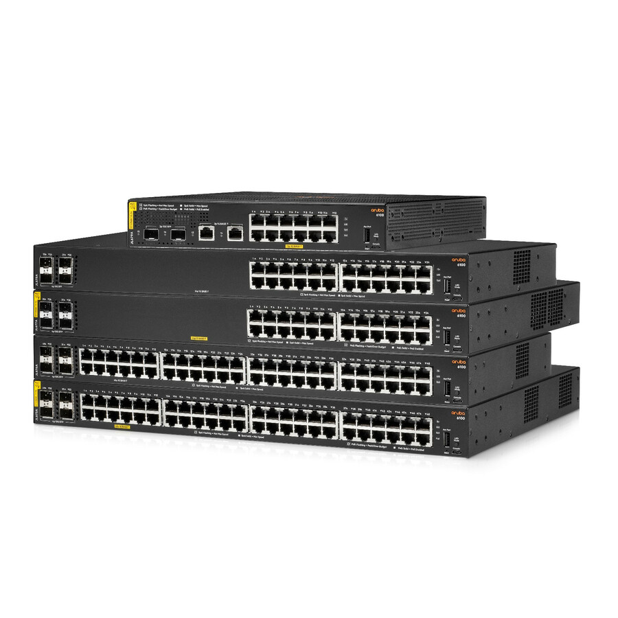 HPE 6100 48G Class4 PoE 4SFP+ 370W Switch