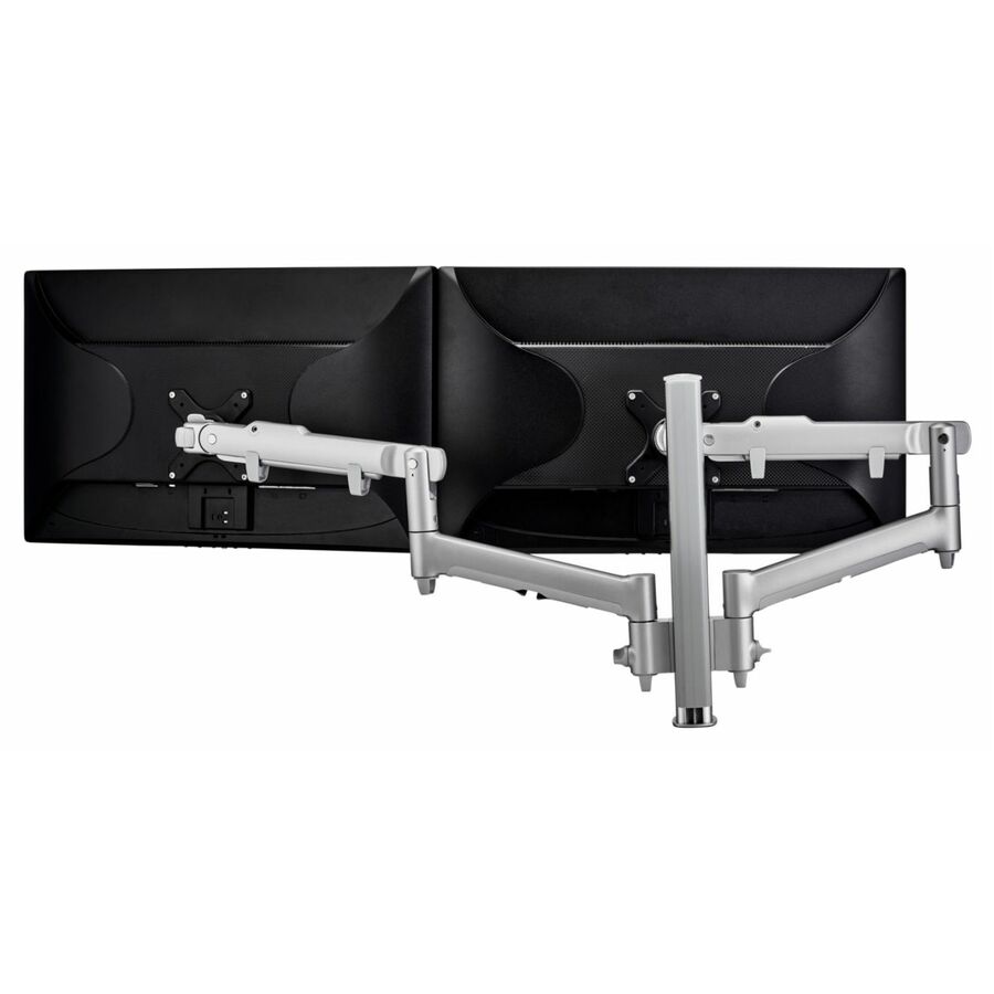 Atdec AWMS-2-D40-F-S Desk Mount for Flat Panel Display, Curved Screen Display, Monitor - Silver