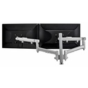Atdec AWMS-2-D40-F-S Desk Mount for Flat Panel Display, Curved Screen Display, Monitor - Silver