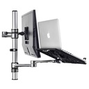 Atdec dual monitor/notebook desk mount - Flat and curved monitors up to 32in - VESA 75x75, 100x100