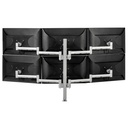 Atdec six display monitor arm desk mount - Flat and Curved up to 24in - VESA 75x75, 100x100