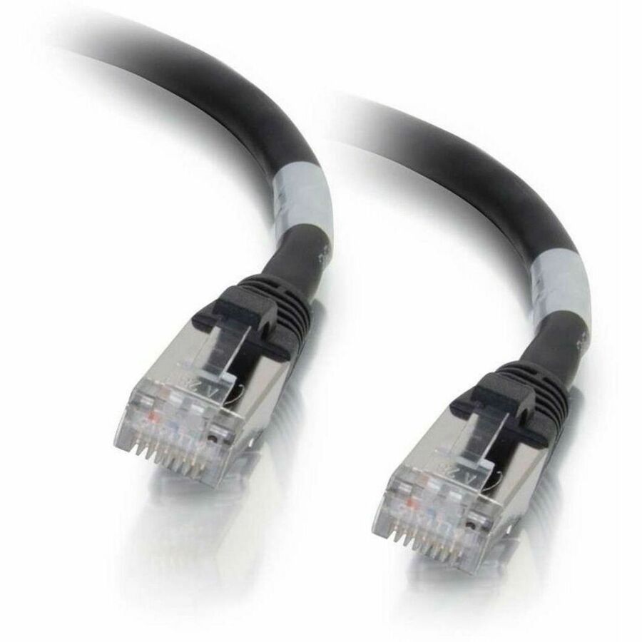 C2G-1ft Cat6 Snagless Shielded (STP) Network Patch Cable - Black