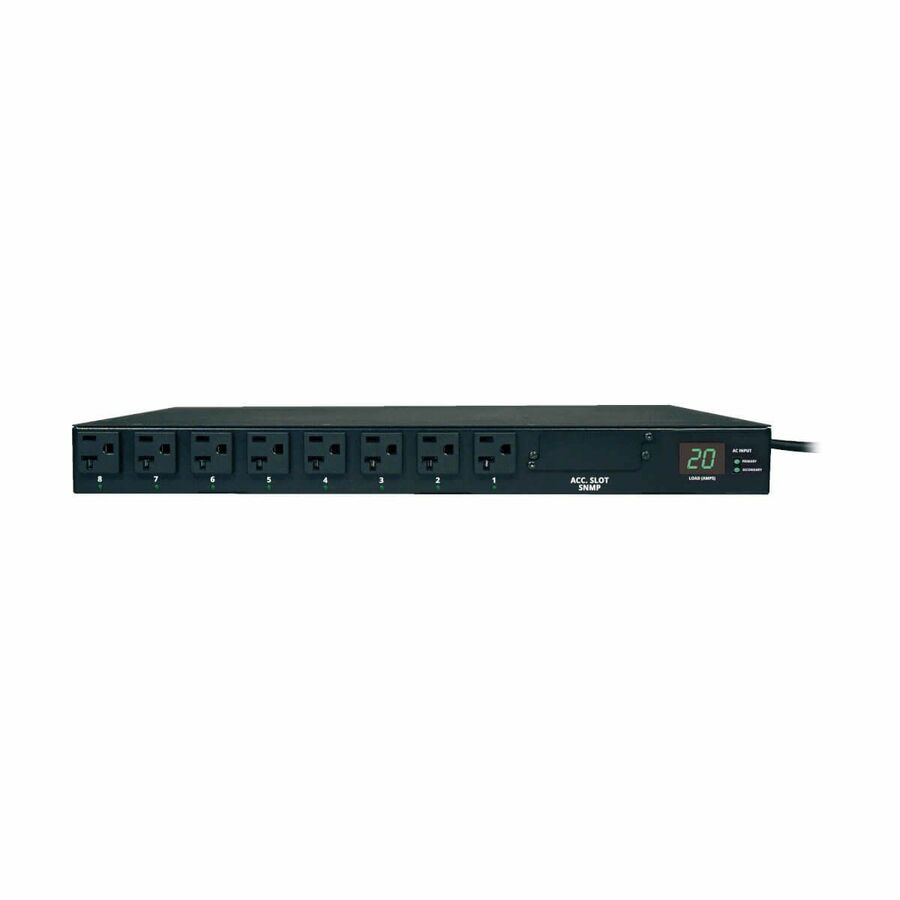 Tripp Lite by Eaton PDU 1.9kW Single-Phase Local Metered Automatic Transfer Switch PDU 2 120V L5-20P / 5-20P Inputs 16 5-15/20R Outputs 1U TAA