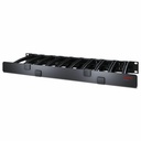 APC NetShelter Cable Management, Horizontal Cable Manager, 1U, Single Side with Cover, Black, 482.6 x 44.45 x 165.1 mm