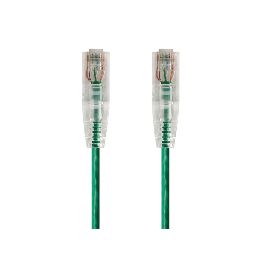 Monoprice SlimRun Cat6 28AWG UTP Ethernet Network Cable, 7ft Green