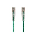 Monoprice SlimRun Cat6 28AWG UTP Ethernet Network Cable, 7ft Green