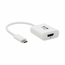 Eaton Tripp Lite Series USB-C to HDMI Adapter (M/F) - 8K 60 Hz, HDR, 4:4:4, HDCP 2.3, White