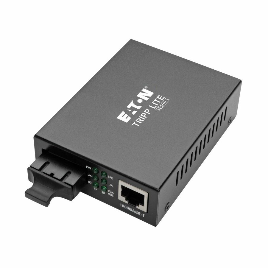 Eaton Tripp Lite Series Gigabit Multimode Fiber to Ethernet Media Converter, 10/100/1000 SC, International Power Supply, 1310 nm, 2,000 m (6,561 ft.)
