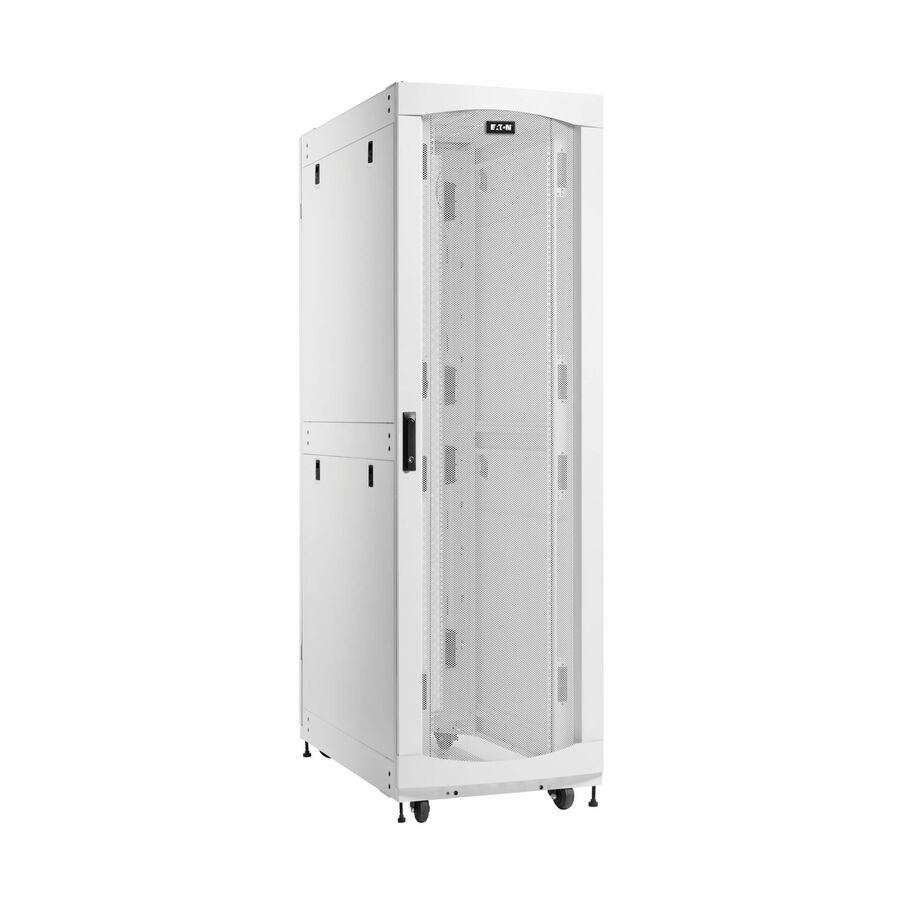 Eaton SmartRack 42U Standard-Depth Standard-Width Heavy-Duty Rack Enclosure Cabinet for AI Servers, White