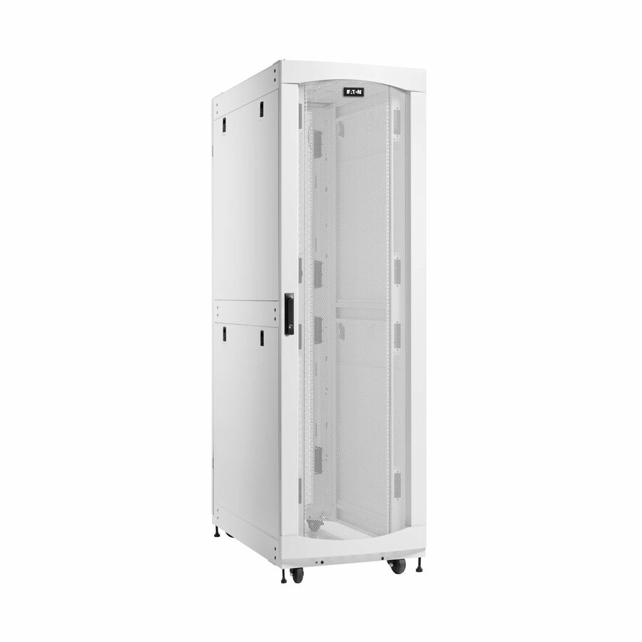 Eaton SmartRack 45U Standard-Depth Standard-Width Heavy-Duty Rack Enclosure Cabinet for AI Servers, White
