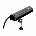 Eaton Tripp Lite Series Protect It! 6-Outlet Surge Protector with 2 USB-C Ports - 5-15R Outlets, 900 Joules, 30W PD Charging, Desk Clamp, 10 ft. (3 m) Braided Cord, Black