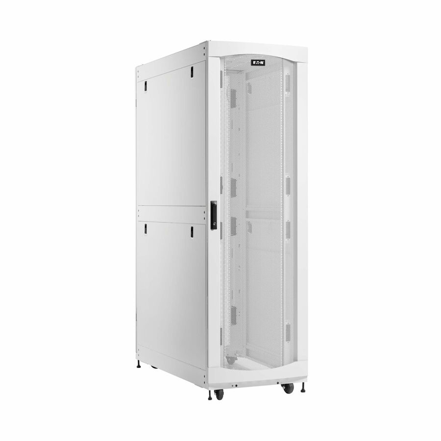 Eaton SmartRack 48U Extra-Deep Standard-Width Heavy-Duty Rack Enclosure Cabinet for AI Servers, White