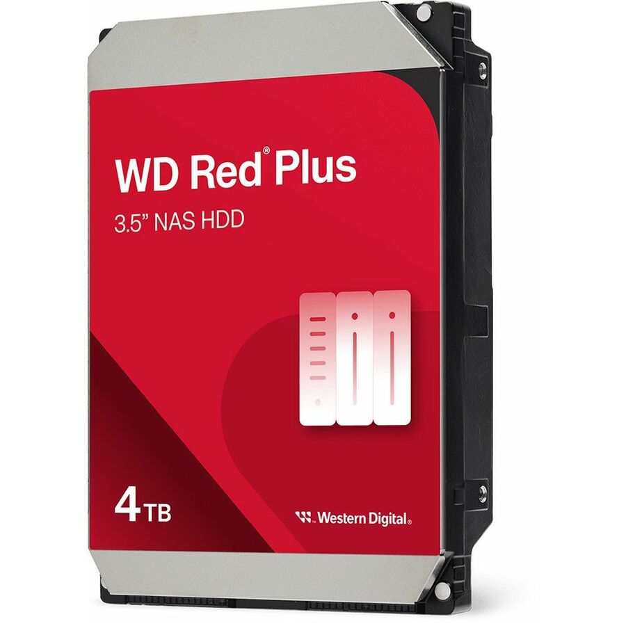 WD Red Plus WD40EFZZ 4 TB Hard Drive - 3.5" - SATA - Conventional Magnetic Recording (CMR) Method