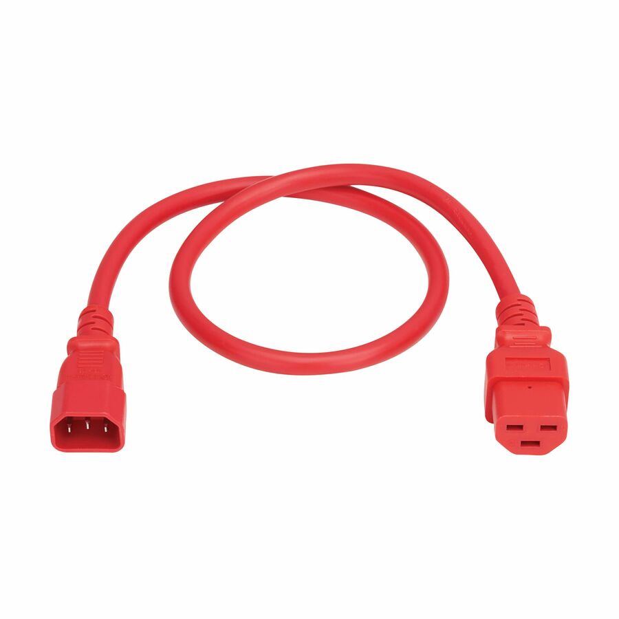 Eaton Tripp Lite Series Power Cord, C14 to C21 - Heavy-Duty, 15A, 250V, 14 AWG, 2.5 ft. (0.76 m), Red