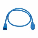 Eaton Tripp Lite Series Power Cord, C14 to C21 - Heavy-Duty, 15A, 250V, 14 AWG, 3 ft. (0.9 m), Blue