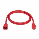 Eaton Tripp Lite Series Power Cord, C20 to C21 - Heavy-Duty, 20A, 250V, 12 AWG, 5 ft. (1.5 m), Red