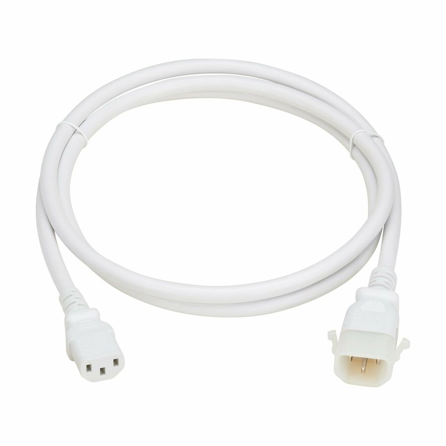 Eaton Tripp Lite Series PDU Power Cords, C13 to P-Lock C14 - Heavy-Duty, 15A, 250V, 14 AWG, 6 ft. (1.8 m), White, 6 Pack