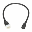 Eaton Tripp Lite Series PDU Power Cords, C13 to P-Lock C14 - Heavy-Duty, 15A, 250V, 14 AWG, 2 ft. (0.6 m), Black, 6 Pack
