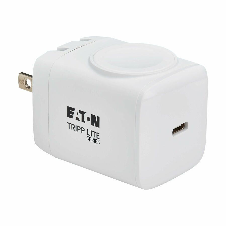 Eaton Tripp Lite Series 30W USB-C Wall & Travel Charger with Apple Watch Pad - MFi Certified, Compact 1-Port Design - White