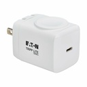 Eaton Tripp Lite Series 30W USB-C Wall & Travel Charger with Apple Watch Pad - MFi Certified, Compact 1-Port Design - White