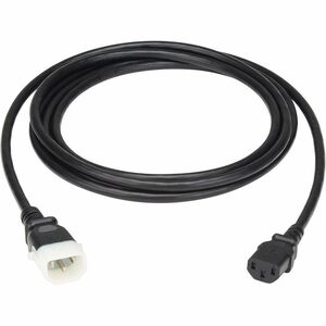 Eaton Tripp Lite Series PDU Power Cord, C13 to P-Lock C14 - North America and Europe Rated, 10A, 250V, 18 AWG, 10 ft. (3.1 m), Black
