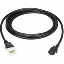 Eaton Tripp Lite Series PDU Power Cord, C13 to P-Lock C14 - North America and Europe Rated, 10A, 250V, 18 AWG, 10 ft. (3.1 m), Black
