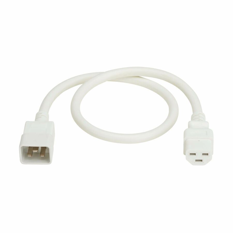 Eaton Tripp Lite Series Power Cord, C20 to C21 - Heavy-Duty, 20A, 250V, 12 AWG, 2 ft. (0.6 m), White