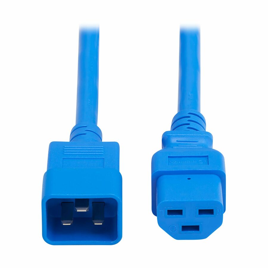 Eaton Tripp Lite Series Power Cord, C20 to C21 - Heavy-Duty, 20A, 250V, 12 AWG, 4 ft. (1.2 m), Blue