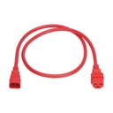 Eaton Tripp Lite Series Power Cord, C14 to C21 - Heavy-Duty, 15A, 250V, 14 AWG, 4 ft. (1.2 m), Red